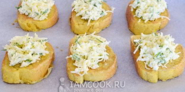 гренки с сыром и чесноком в духовке