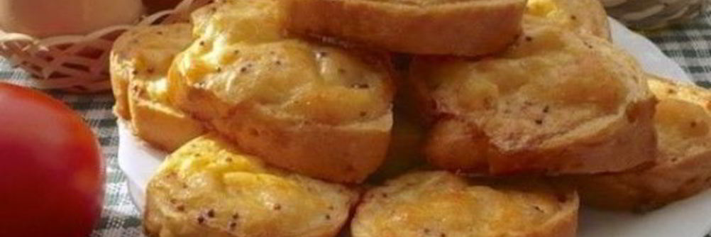 Гренки с сыром и яйцом