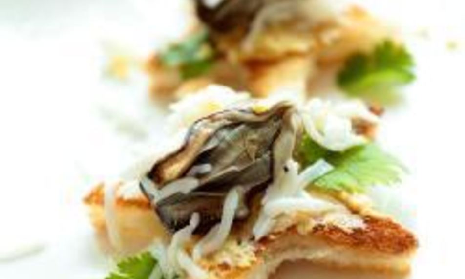 Рецепт гренков с устрицами