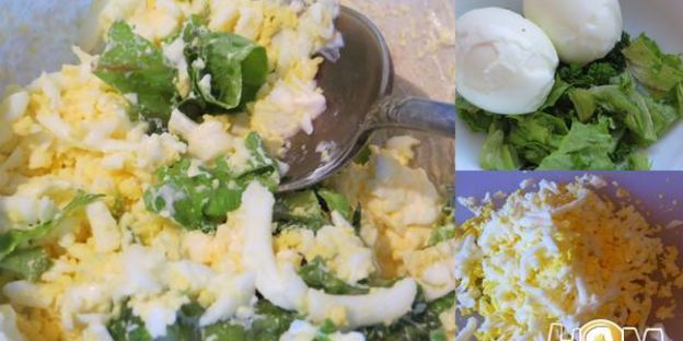 гренки с яичным салатом