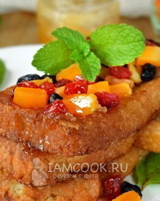 Гренки в жасминовом чае