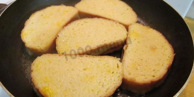сладкие гренки с яйцом и молоком