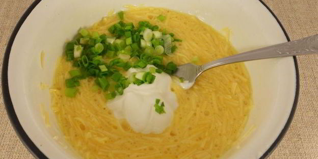 сырные гренки с припеком из шампиньонов