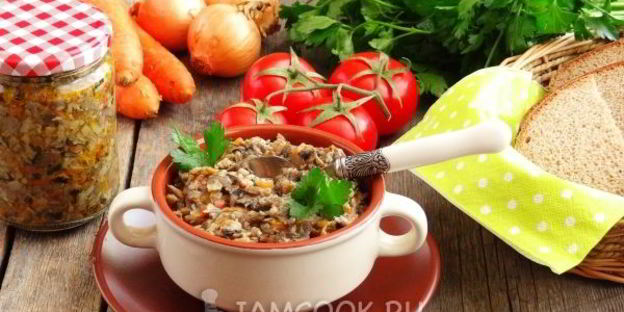 грибная икра из вареных грибов