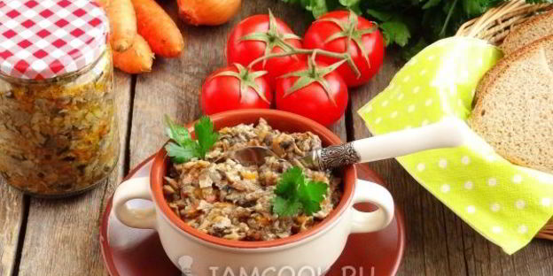 грибная икра из вареных грибов