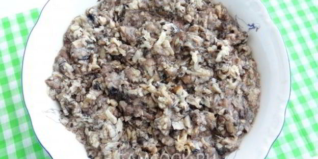 грибная икра из вареных грибов