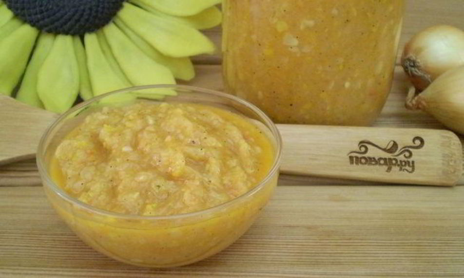 Рецепт кабачковой икры с майонезома и лукома