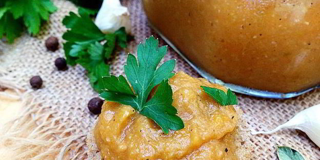 кабачковая икра, запеченная в рукаве