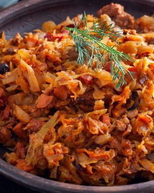 Овощная икра с капустой