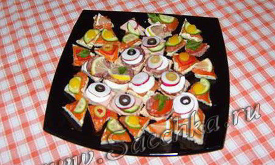 Рецепт канапе ассорти