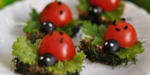 канапе божьи коровки