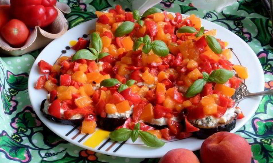 Рецепт канапе из баклажанов