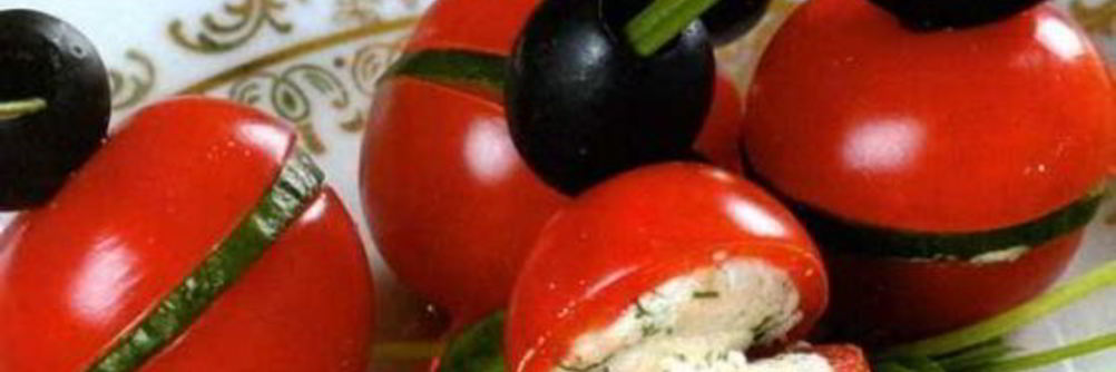 Канапе из черри с начинкой