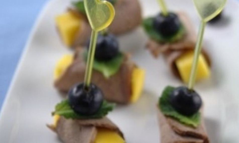 Рецепт канапе из утки с манго