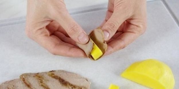 канапе из утки с манго