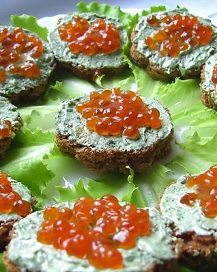 Канапе к шампанскому