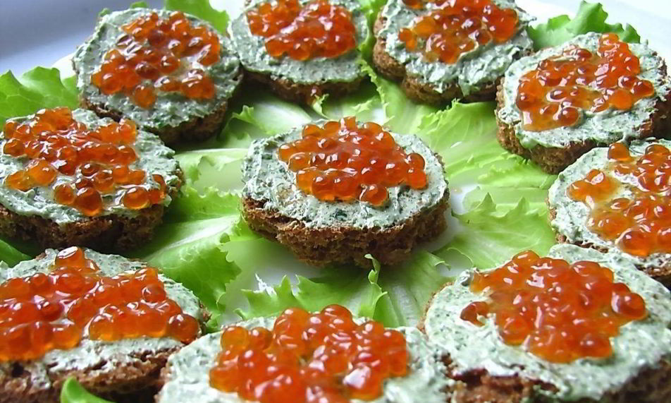 Рецепт канапе к шампанскому