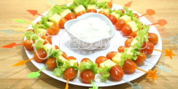 канапе рождественский венок