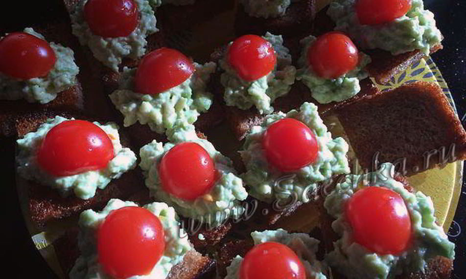 Рецепт канапе с авокадо