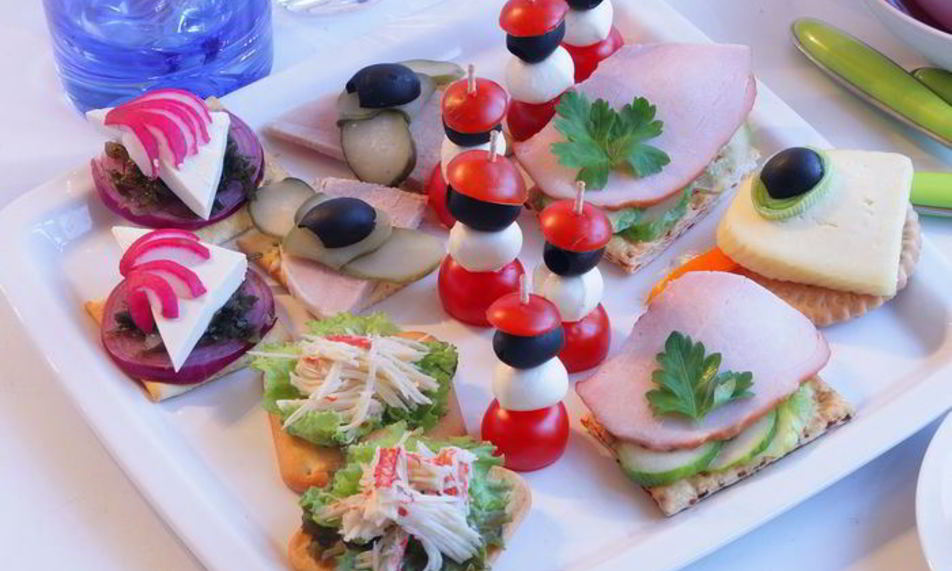 Рецепт канапе с бужениной