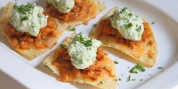 канапе с чипсами