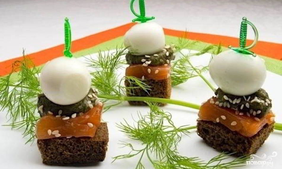 Рецепт канапе с дыней