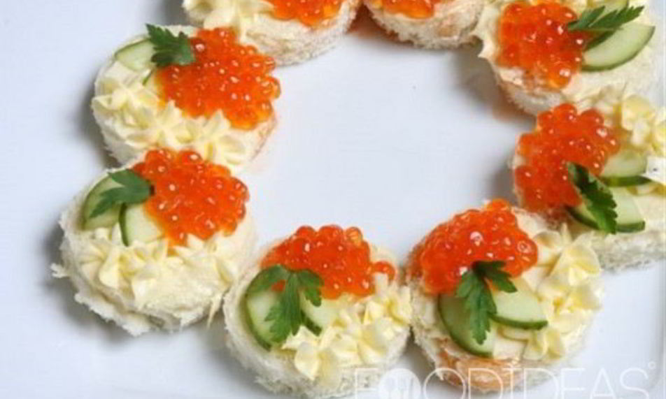 Рецепт канапе с икрой