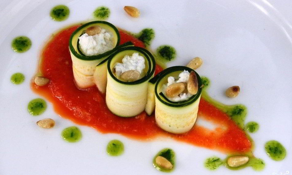 Рецепт канапе с кабачком и творогом