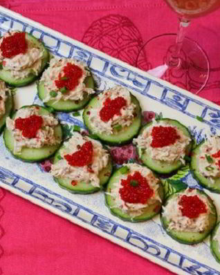 Канапе с крабовым мясом