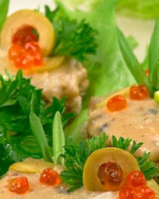 Канапе с лососевым муссом