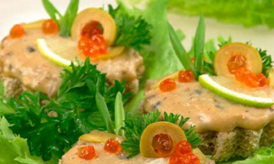 Рецепт канапе с лососевым муссом