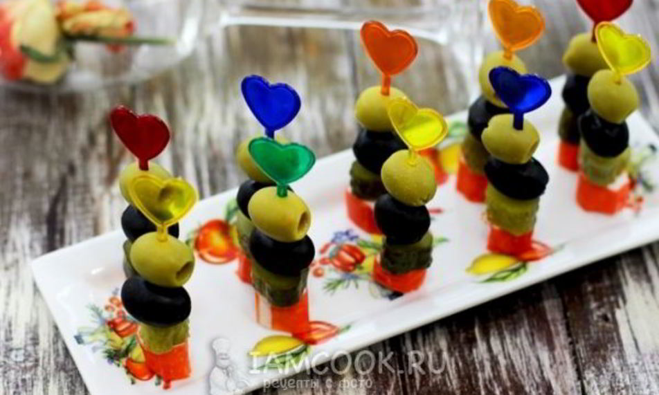 Рецепт канапе с оливками