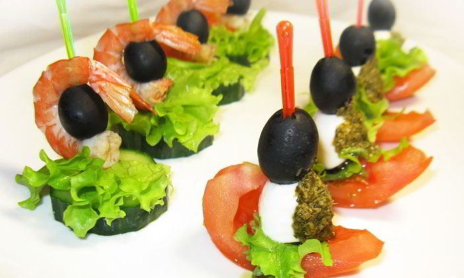 Рецепт канапе с раковыми шейками