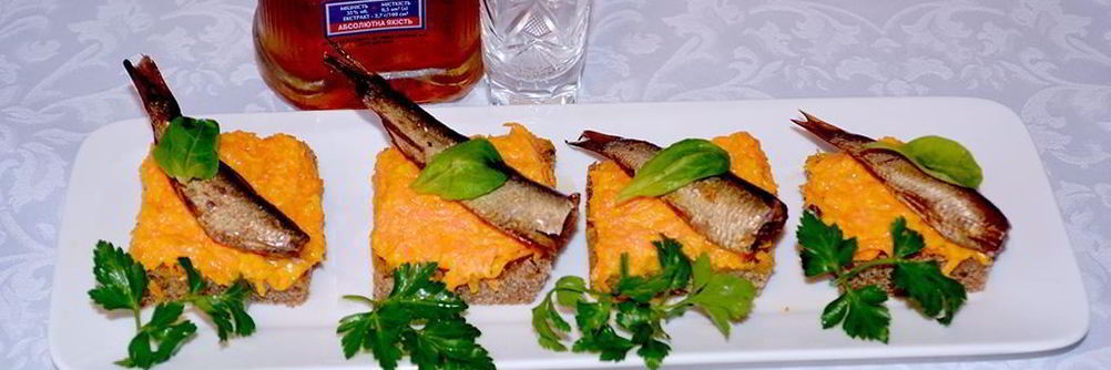 Канапе со шпротами