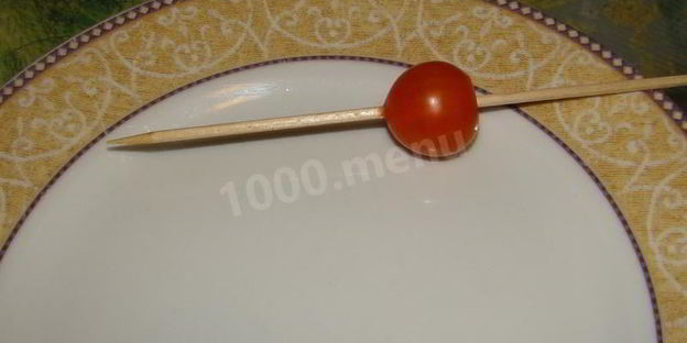 канапе закуска из помидоров черри и сыра