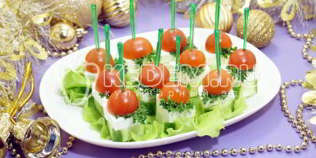 овощное канапе с сыром фета