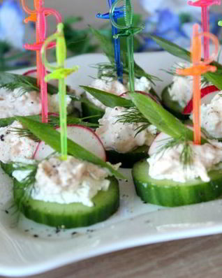 Овощные канапе Девичьи посиделки