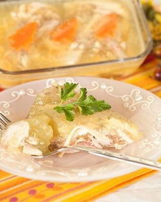 Холодец из куриной грудки с желатином