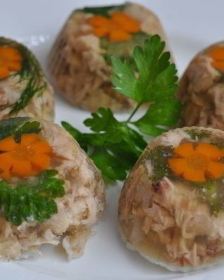 Холодец из рульки и курицы