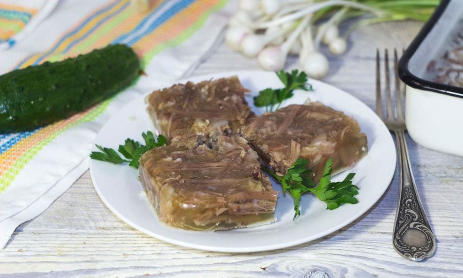 Рецепт холодца из свиных ножек и говядины