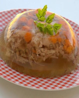 Студень холодец из курицы с желатином