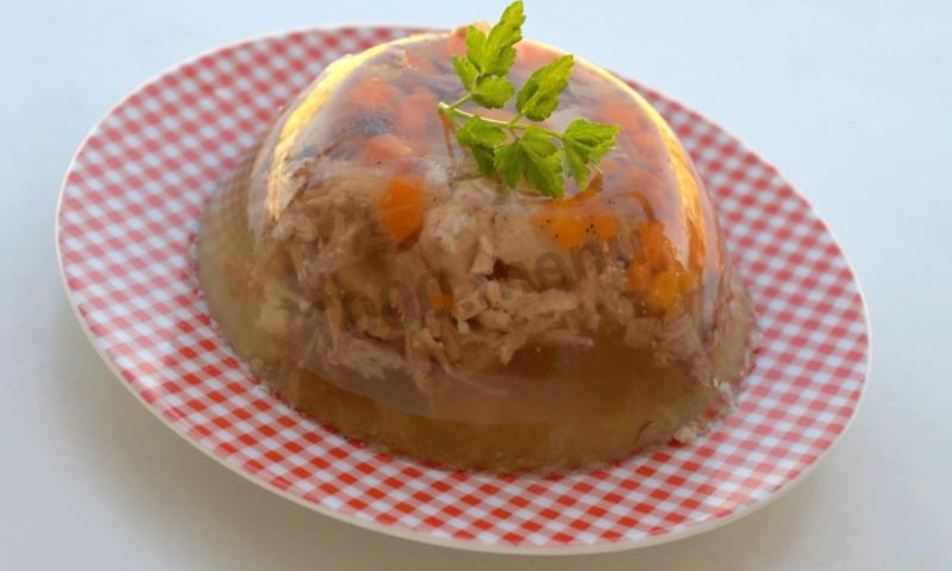 Рецепт студня холодец из курицы с желатином