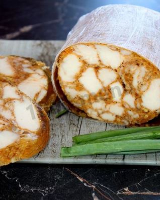 Куриная колбаса с желатином