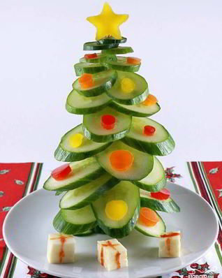 Легкая новогодняя закуска из овощей