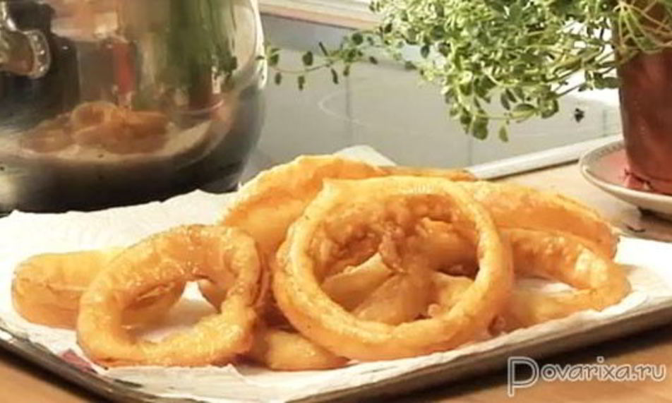 Рецепт луковых колец в кляре