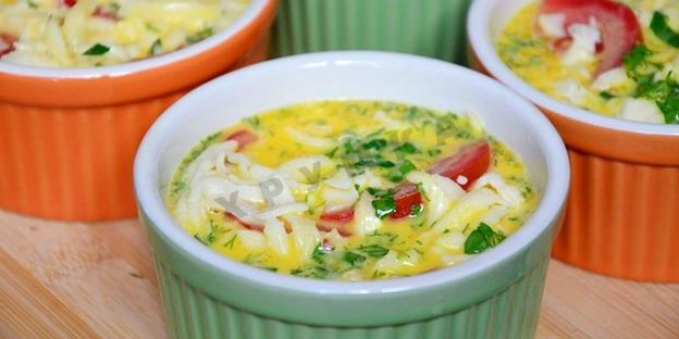 фритата омлет с ветчиной и сыром