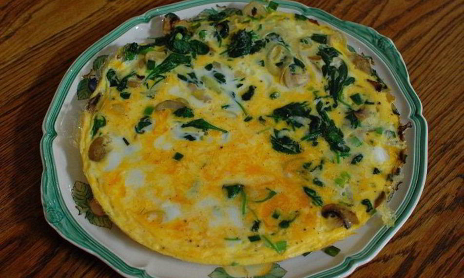 Рецепт фриттаты с грибами и шпинатом