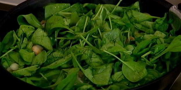 фриттата с грибами и шпинатом