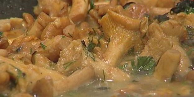 фриттата с лисичками