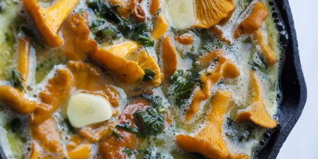 фриттата с лисичками